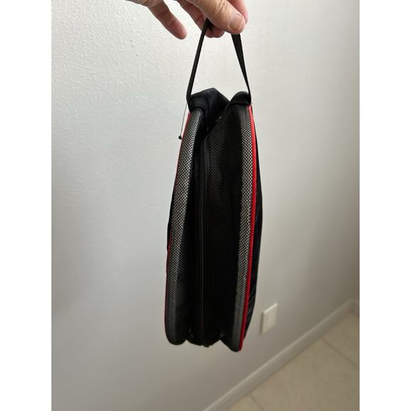 2* NEW Rebel Revolution Shoe Bag Black Velvet Red Retro Cheer Tennis Vacation - Picture 5 of 8